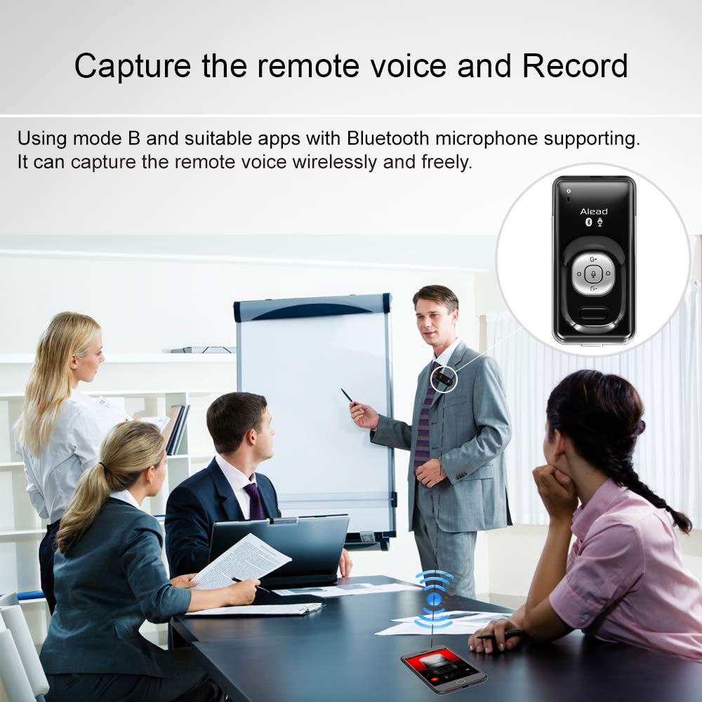 Alead Nolan Livemic2 Bluetooth Microphone, Long Range, Low Latency, Clear Sound With Uni, Omni, Ext Mic For Education, Webinar,